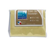 Nuit des Vosges 2105438 Cotoval Taie de Traversin Uni Coton Seigle 43 x 185 cm