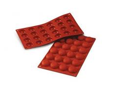 Silikomart 20.009.00.0060 SF009 Moule Forme Pomponette 24 Cavités Silicone Terre Cuite