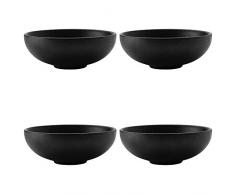 Maxwell Williams Lot de bols ovales en cÃ©ramique Motif mouchetÃ© de caviar, Porcelaine, Noir, 11 cm