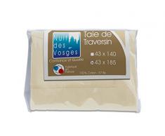 Nuit des Vosges Cotoval Taie de Traversin Coton Naturel 43 x 185 cm