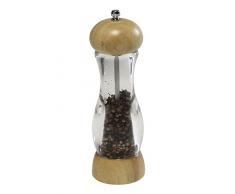 KESPER 13561 Moulin à Poivre avec Tourelle en Caoutchouc, Clair, 15 cm