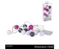 Guirlande de 15 boules roses diam 3,5