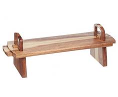 Kitchen Craft ARTSBMED Plateau de Service Master Class Artesa 37x12x13cm, Bois dacacia, Brun, 28 x 28 x 18 cm