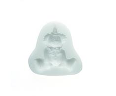 Silikomart 71.369.00.0096 Moule pour Pâte à Sucre SLK269 Clown Silicone Blanc