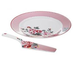 Premier Pippa Plat Ã Tarte avec Pelle New Bone China Multicolore