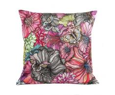 Nadja Wedin design Flower Power Rose â Housse de Coussin Velours 48 x 48 cm