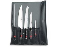 Wüsthof TR9788 Trousse de Chef avec 4 Couteaux Classic/Gourmet + Fusil à aiguiser 43 x 13 cm