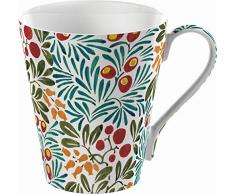 V&A VAYEWMUG Voyseys Nature Kingdom Art Mug avec motif Yew et Arbutus dans une boîte cadeau en porcelaine fine