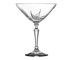 Crystelle aljulia 1274 Martini Verre, Cristal, 175 ML, 12,5 x 12,5 x 16 cm, 6 unités