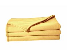 POYET MOTTE POLECO Couverture polaire Polyester Jonquille 240 x 260 cm