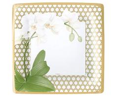 Caspari 14030DP Lot de 8 Assiettes Plates, Papier, Argent, 27 x 27 x 0,02 cm