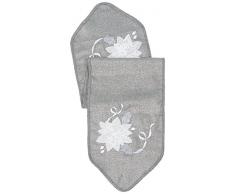 eurof irany Cho/mindy1/Åw Table Runner, Polyester, Gris, 33Â x 140Â x 6Â cm
