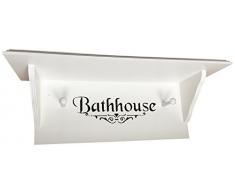 Le Bain Balai Company de Ãtagère, Peint Blanc