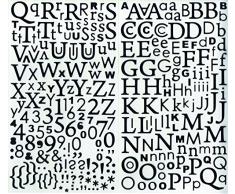 Artemio Alphabet Autocollant Paillettes Noir