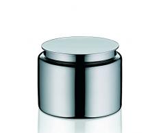 kela 22843 Boîte à Coton Faber en Acier Inoxydable Argent, 11,5 x 11,5 x 9 cm