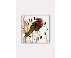 Bonamaison Horloge Murale en MDF, Multicolore, 30 x 30 cm