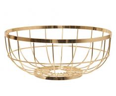 pt, PT3018GD Panier à Fruits DORÃ/MÃTAL, Or, 12 cm