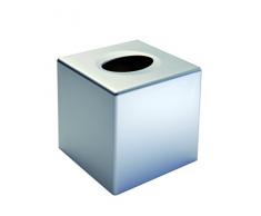 Gerson 5158CM Boite à mouchoirs carré en ABS chromé Mat 13,5 x 13,5 x 13 cm, Acrylonitrile Butadiène Styrène