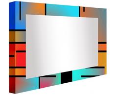 Ccretroiluminados Lignes de Couleurs Miroir de Bain Retro illuminés, Acrylique, Multicolore, 80 x 5.3 x 60 cm