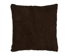 Thedecofactory 21461873 Coussin Cuir, Chocolat, 40 x 40 x 3 cm