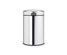 Brabantia Poubelle Murale NewIcon,3 litres -Inox brillant