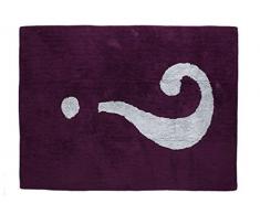 Aratextil Interrogation Tapis Enfant, Coton, Aubergine et Gris, 120Â x 160Â cm