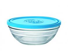 Duralex - Saladier Rond 20cm avec couvercle Bleu Lys