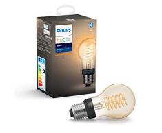 Philips Hue Ampoule LED ConnectÃ©e White Filament E27 Forme Standard, Compatible Bluetooth 7 W, Fonctionne avec Alexa et Google Assistant
