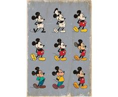 Disney PP33309 Mickey Mouse (Evolution) Maxi Poster, Multicolore, 61 x 91,5 cm