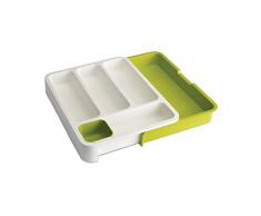 Joseph Joseph - Range Couvert Extensible pour Tiroir, Organiseur de tiroir Ajustable - Gris/ Bleu