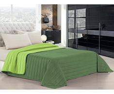Elegant Couette dété crème/Gris, Single, Vert Pomme/Vert foncé, 1 Place