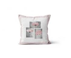 Soleil docre Coussin dÃ©houssable 40x40 cm PETALE Rose, Polyester