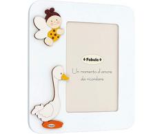 Fabula Cadre de Table laqué avec Applications en Bois Naturel « Aia di Acquaviva » pour Photo 10 x 15 cm Vertical, Multicolore, 10 x 15 cm