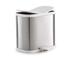 Joseph Joseph - Split 6 - Poubelle de Salle de Bain ou Bureau avec Séparateur Pour Recyclage - 6 Litres - Inox