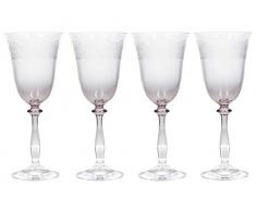 Katie Alice C000179 The Collection Lot de 4 verres à vin gravés