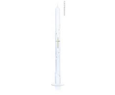 Wiedemann Bougie 202394.026 Communion de Confirmation, Cire, Or, 50 x 3 cm