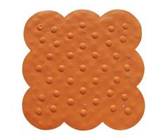 MSV Tapis Caoutchouc de Douche Orange 54x54, Carbonate de Calcium
