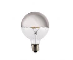LED Vintage RLED lumière chaude ampoule lED filament globe E27, 8 W, Argent, 14 x 9 cm