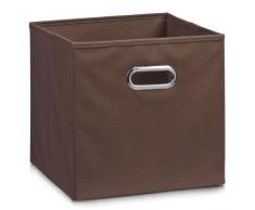 Zeller 14132 Boite de rangement en tissu marron, 28 x 28 x 28 cm
