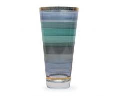 Angela neue Wiener Werkstaette Vase en Verre anoblit, Verre, Turquoise/Bleu, 13Â x 13Â x 30Â CM