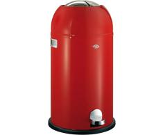 Wesco Kickmaster Poubelle Acier inoxydable Rouge 33 litres