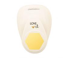 Vaessen Creative Love It Perforatrice de Papier, Taille M, Hexagone, Pour Projets DIY, Scrapbooking, CrÃ©ation de Cartes et Plus