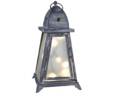 Star 861-03 Lanterne de Jardin Fyris Couleur: Antique Gris ca. 38 cm x 20 cm, 10 LED Blanc Chaud avec transformateur, extÃ©rieur, Boite colorÃ©