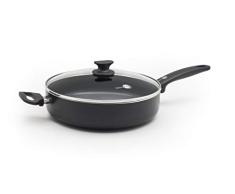 GreenPan Cambridge anti-adhÃ©sif en cÃ©ramique Sauteuse avec couvercle et 2Â poignÃ©es Helper, Noir, 28Â cm