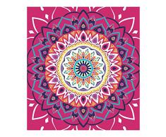 Dhestia Grande Serviette Murale gÃ©ante de Plage, 100% Coton, Mandala Double Extra Large, Magenta, 210 x 230 cm