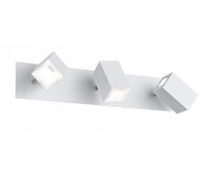 Trio Leuchten Lagos Lampadaire LED, MÃ©tal RÃ©sine acrylique, Balken 3-flammig WeiÃ Matt 6W 230V