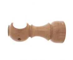 Riel Chyc 5430745 Support de Tringle à Rideaux Ouvert en Bois de pin Lisse 20 x 88 mm