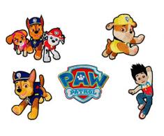 Mono-Quick numÃ©ro 304 Paw Patrol Lot de 5 stickers brodÃ©s Ã repasser en polyester Multicolore 8 cm 5