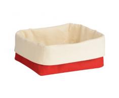 Premier Housewares 1901099 Panier à Pain en Polyester/Coton Crème/Rouge