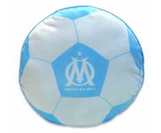 CTI 041381 Coussin Rond Imprimé Om Sport Blanc et Bleu Diamètre 36 cm